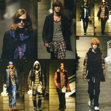 Load image into Gallery viewer, Takahiro Miyashita NUMBER (N)INE Grey / Black Hybrid Cargo Pants AW2005