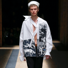 Load image into Gallery viewer, Prada AW 2016 Christophe Chemin "Survival Utopia" Oversized LS Button Down Shirt