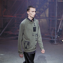 Load image into Gallery viewer, Raf Simons AW 2001-02 “ Riot Riot Riot!" Patched Crewneck Sweater