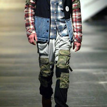Load image into Gallery viewer, Takahiro Miyashita NUMBER (N)INE Grey / Black Hybrid Cargo Pants AW2005