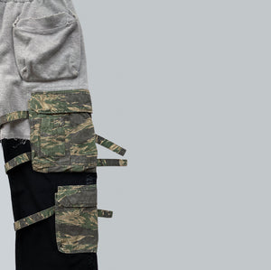 Takahiro Miyashita NUMBER (N)INE Grey / Black Hybrid Cargo Pants AW2005